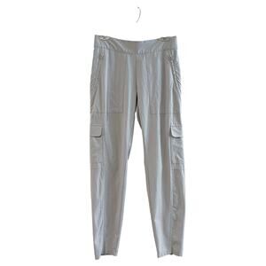 Athleta Cargo Pant Size 8 Chelsea Light Gray Lightweight Pull On Style